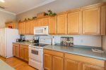 Kitchen with lots of cabinet and counter space - South Padre Island Beach House Rental